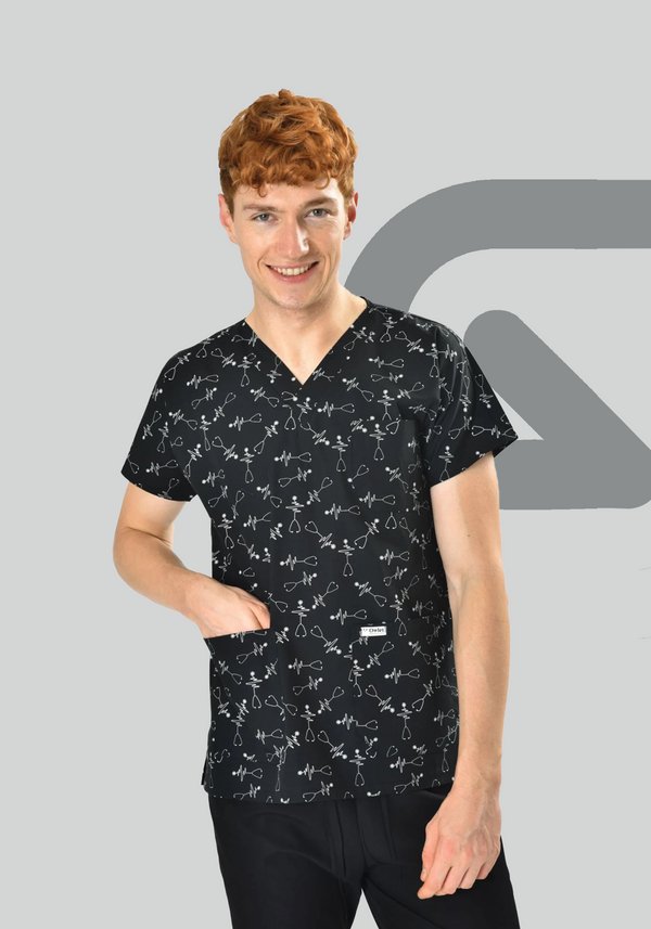 Stethoscope PatternFlex Scrub Top