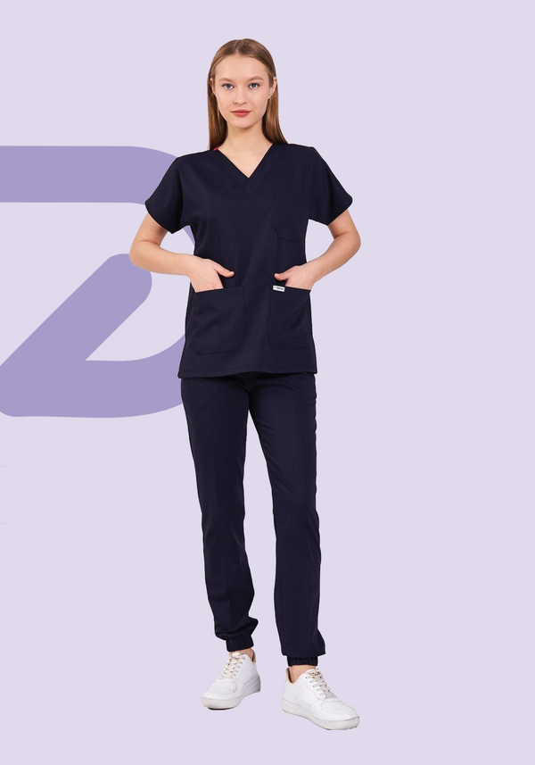 Dark Navy VFlex Scrubs Set