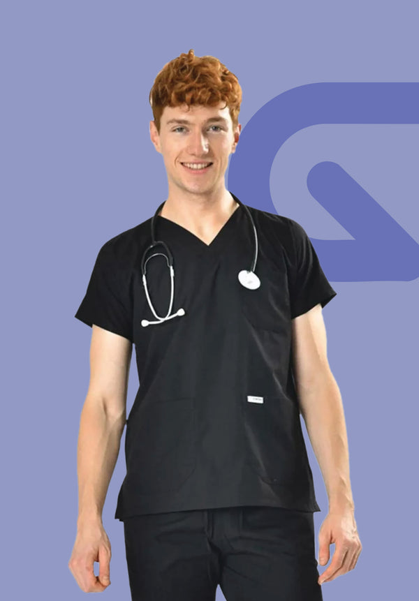 Black VFlex Scrub Top